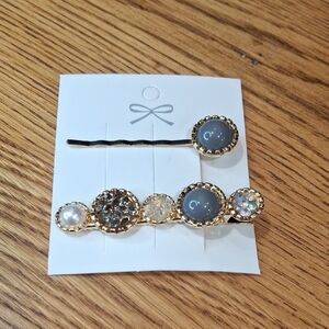 Elegant Gold & Gray Hairpin Set